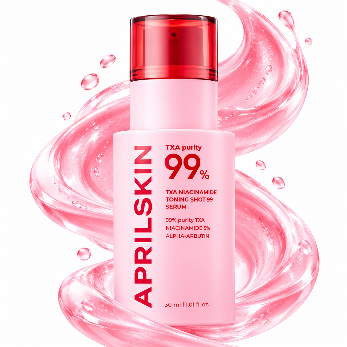 APRILSKIN TXA Niacinamide Toning Shot Serum 30ml – Sérum Facial Iluminador para Poros, Manchas e Tom Irregular