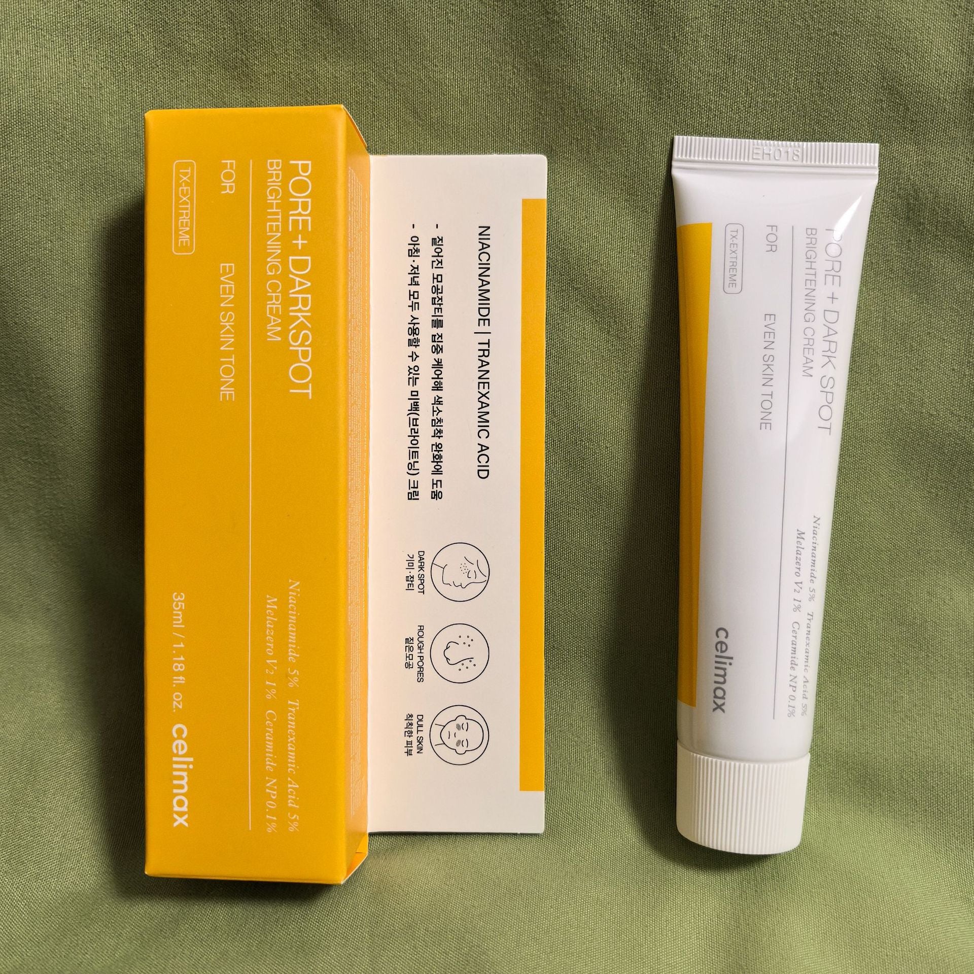 Creme Clareador CELIMAX – TXA, Niacinamida e Ácido Tranexâmico | Reduz Manchas Escuras, Minimiza Poros e Hidrata Pele Sensível – 35ml