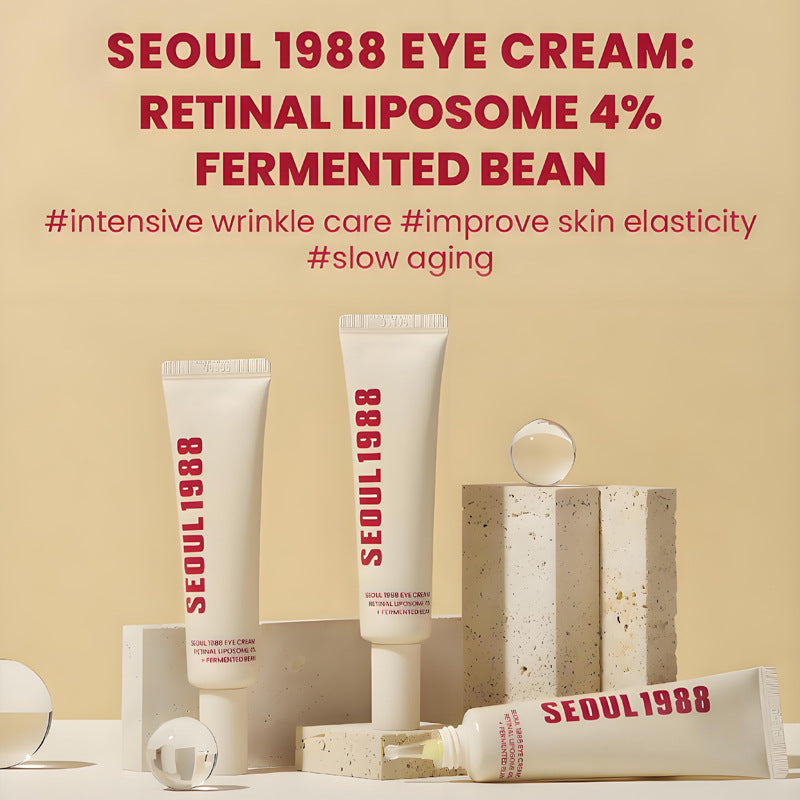 Creme para Área dos Olhos SEOUL 1988  com Retinal 4% – Reduz Olheiras, Linhas Finas e Melhora a Firmeza | Com Peptídeos e Bakuchiol