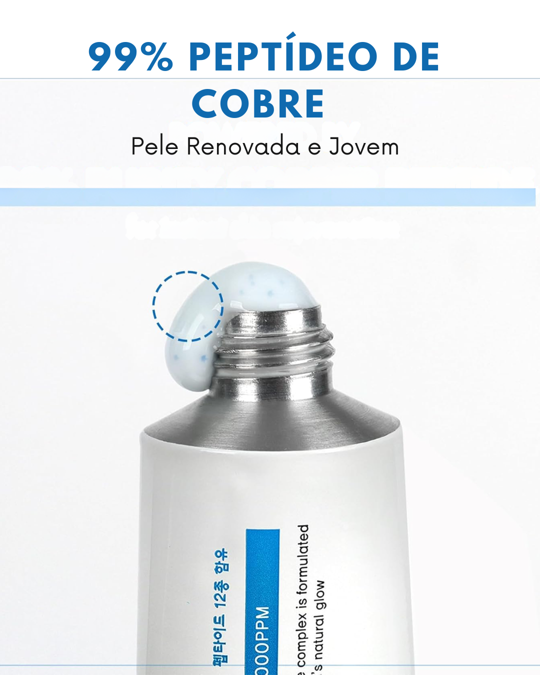 Creme Hidratante Copper Peptide Posewoord 12 com GHK-Cu e Multipetídeos Firmeza e Renovação da Pele
