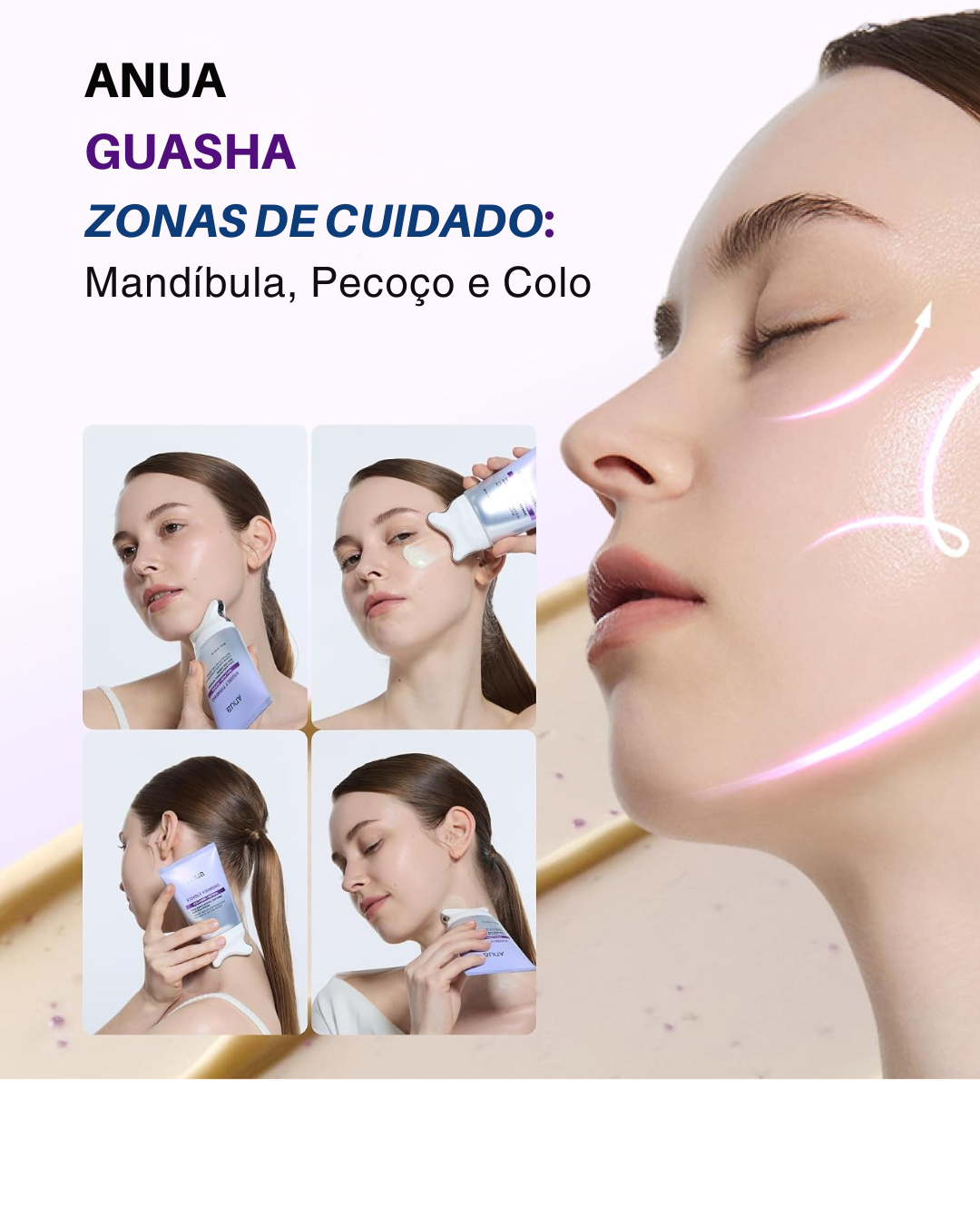 Creme Gua Sha ANUA com Colágeno e Retinol para Pescoço e Colo Iluminador