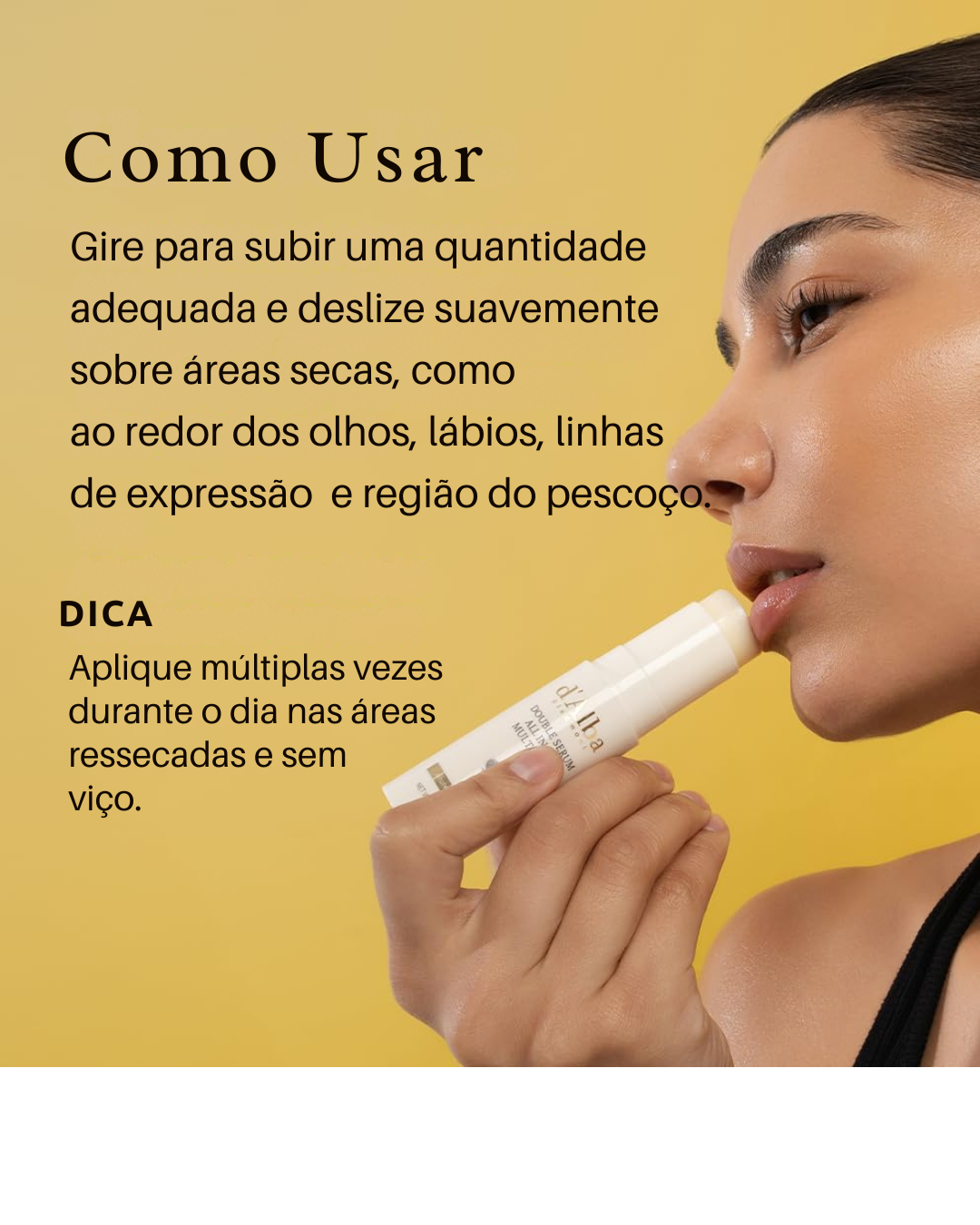 Balm Multifuncional Antirrugas com Trufa Branca, Vitamina C e Colágeno Vegano | d’Alba Multi Balm Stick