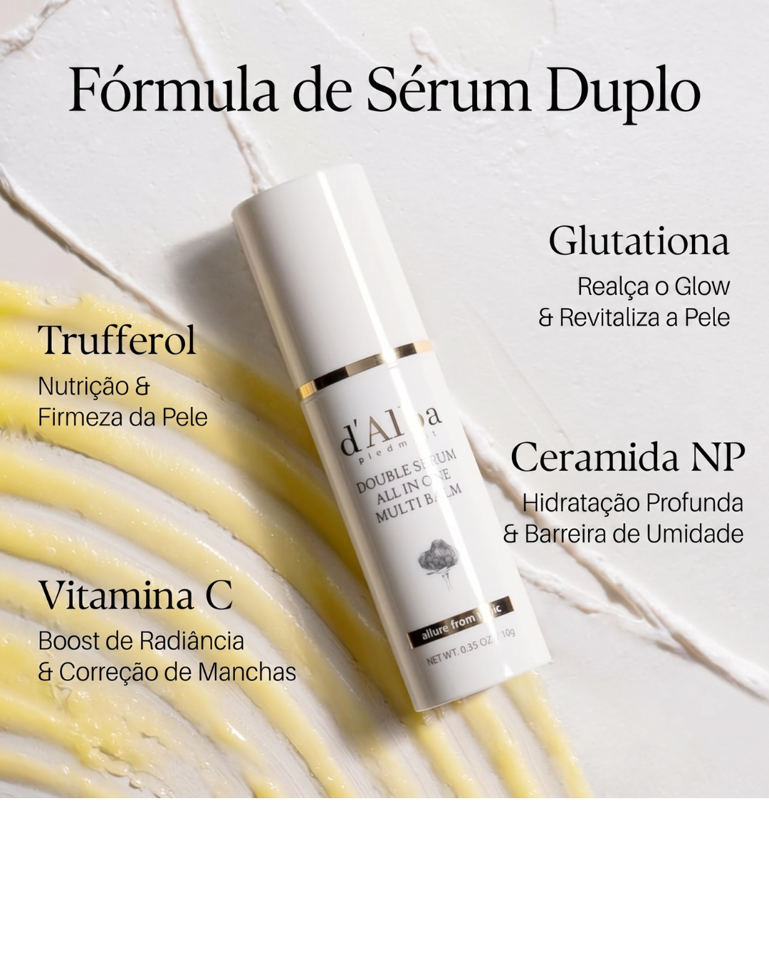 Balm Multifuncional Antirrugas com Trufa Branca, Vitamina C e Colágeno Vegano | d’Alba Multi Balm Stick