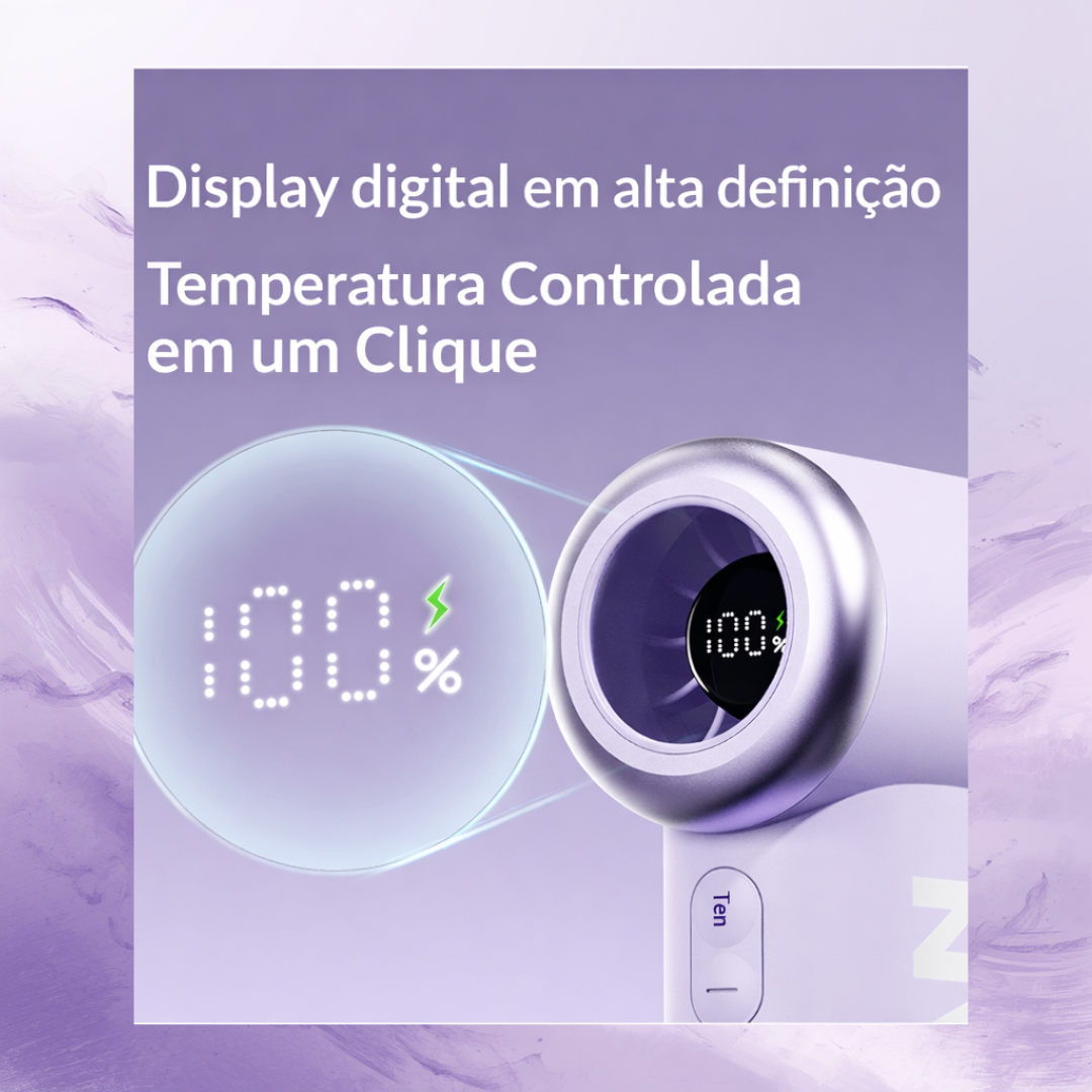 Ventilador Portátil F4 Mini – Potência, Autonomia, Refrescância e Tecnologia em Movimento