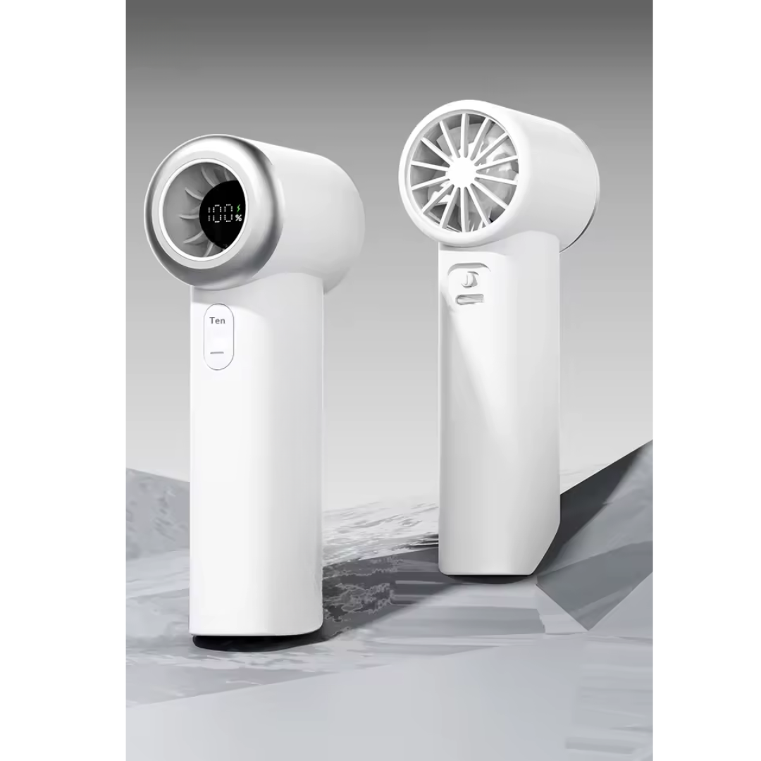 Ventilador Portátil F4 Mini – Potência, Autonomia, Refrescância e Tecnologia em Movimento