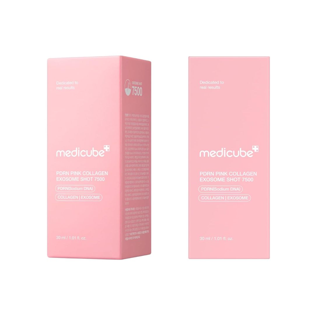 Medicube PDRN Pink Collagen Exosome 7500 PPM | Sérum Coreano para Pele de Vidro, Renovação, Elasticidade e Brilho Intenso