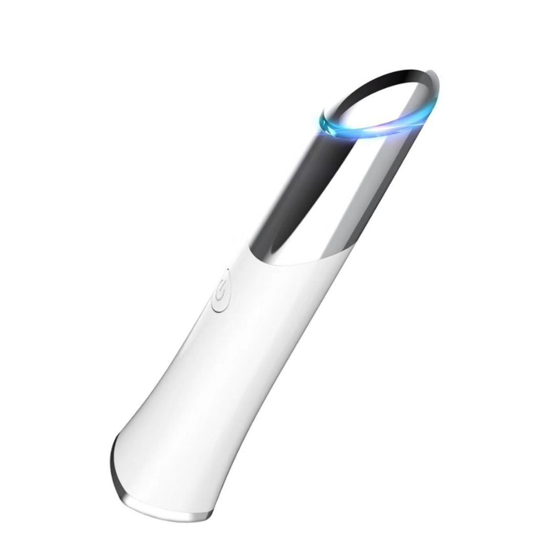 Massageador elétrico de olhos, vibração aquecida, dispositivo de massagem de beleza para olheiras, inchaço, remoção de fadiga ocular, rugas, caneta de cuidados com os olhos