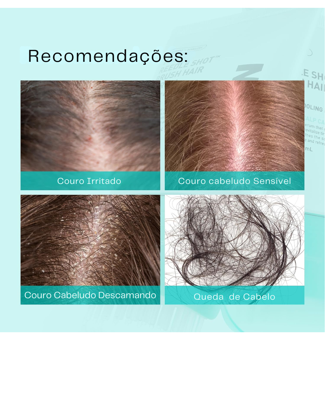 VT COSMETICS PDRN Reedle Shot Brush Hair Serum – Revitalizante para Couro Cabeludo Nutre e Fortalece Cabelos Danificados