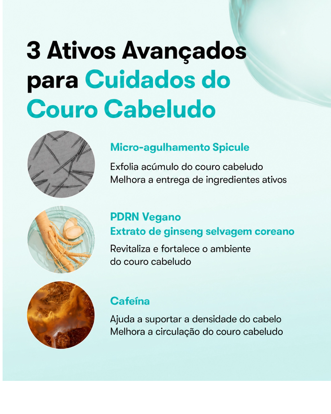 VT COSMETICS PDRN Reedle Shot Brush Hair Serum – Revitalizante para Couro Cabeludo Nutre e Fortalece Cabelos Danificados