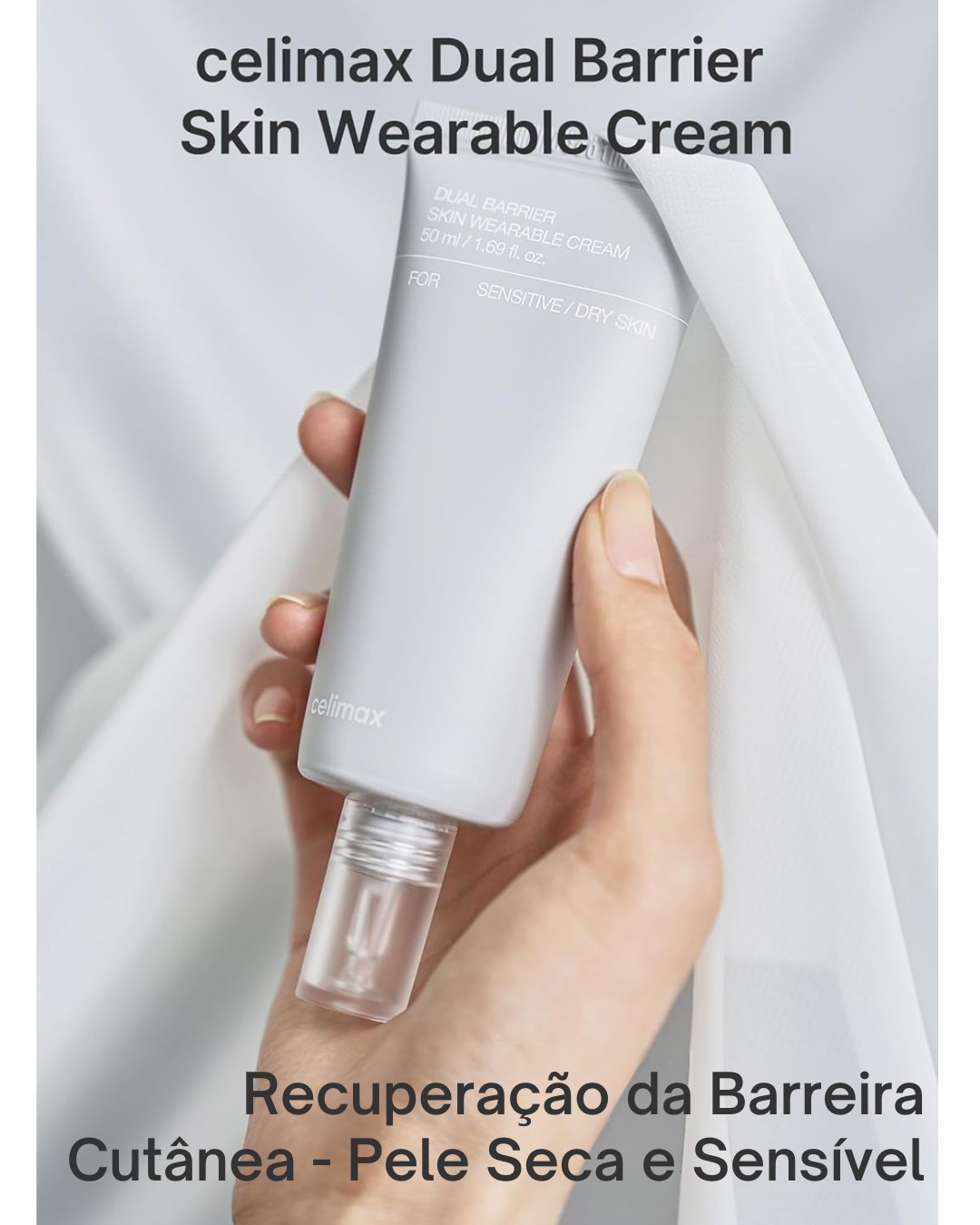 Celimax Dual Barrier Skin Wearable Cream 50ml – Creme Hidratante Facial Reparador com Ceramidas e Ácido Hialurônico