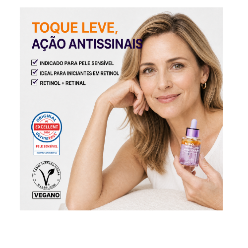 PURITO Retinol + Retinal com NAD+ 30ml – Sérum Antienvelhecimento para Rugas, Linhas Finas, Firmeza e Elasticidade