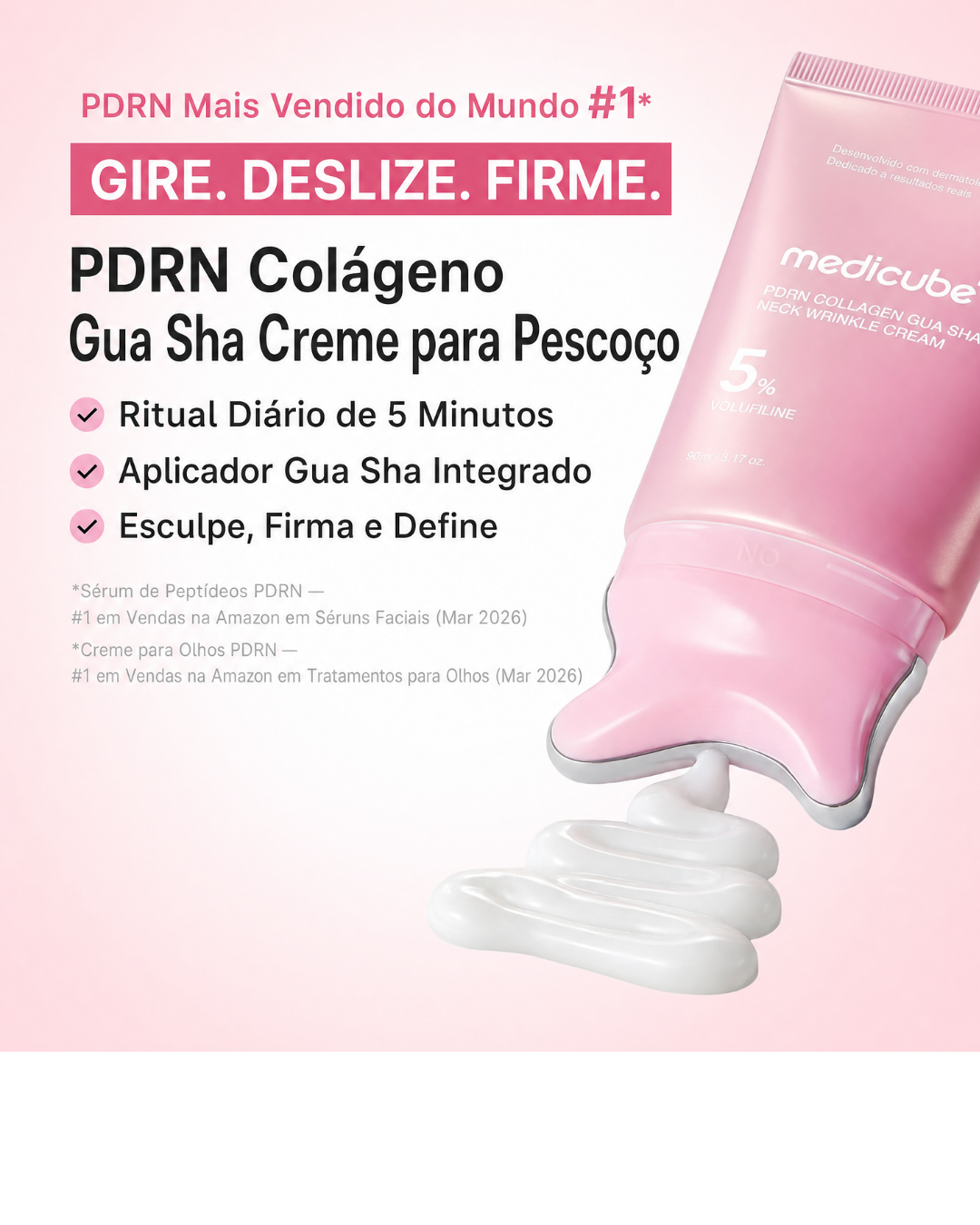 Medicube PDRN Medicube Collagen Gua Sha – Creme Firmador para Pescoço, Colo e Contorno Facial com Volufiline 5%