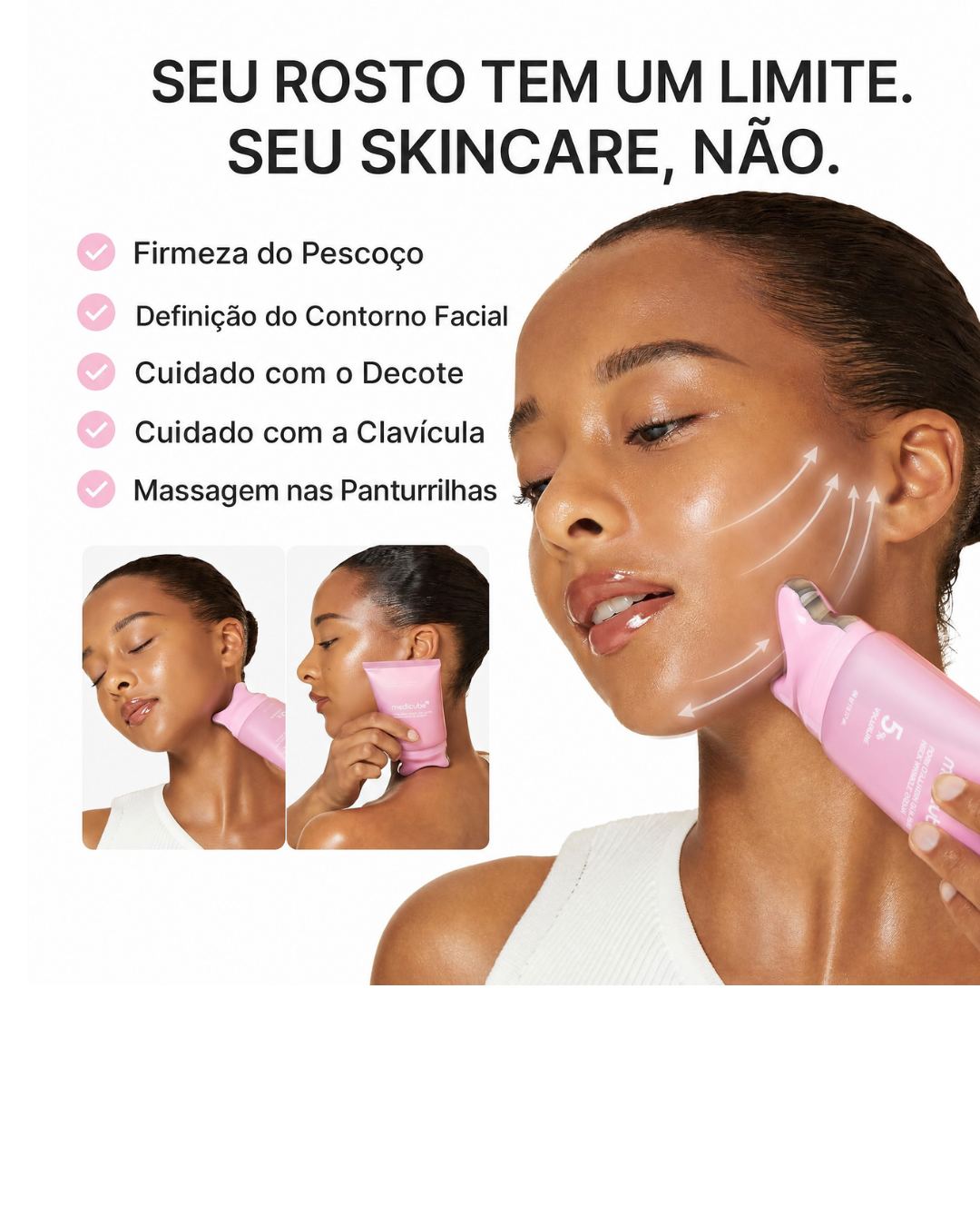 Medicube PDRN Medicube Collagen Gua Sha – Creme Firmador para Pescoço, Colo e Contorno Facial com Volufiline 5%