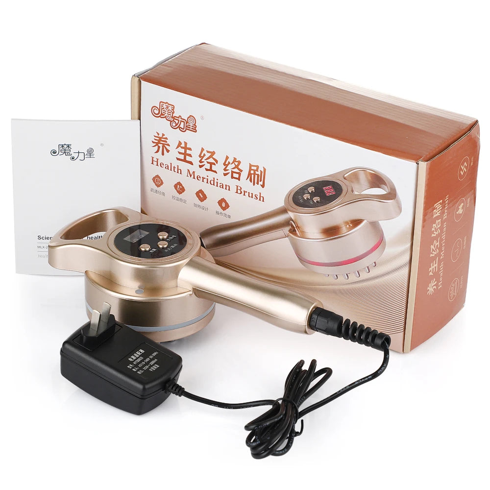 Escova de Massagem Elétrica Hailicare, Drenagem linfática, Anti-celulite, com Microcorrente e  Luz Led