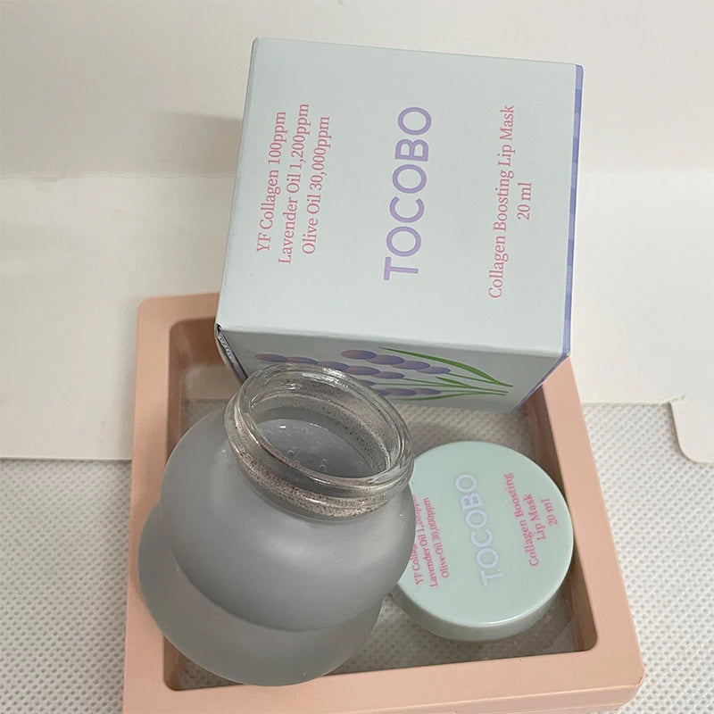 TOCOBO Vita Glazed Lip Mask – Máscara Labial Noturna Vegana com PHA para Lábios Secos e Rachados