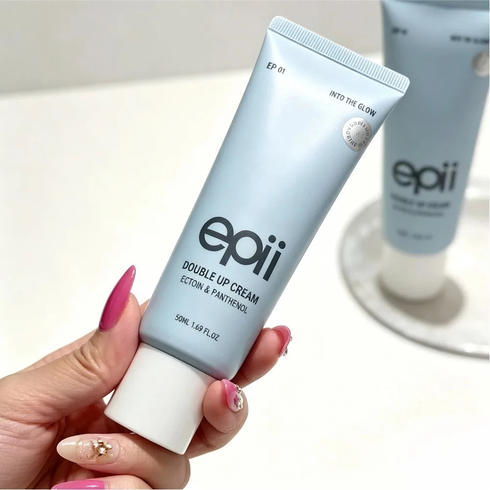 Epii Creme Double Up 50ml – Hidratante Facial Coreano com Ectoína, Pantenol e 15% de Esqualano para Hidratação Profunda, Barreira Cutânea e Alívio da Vermelhidão