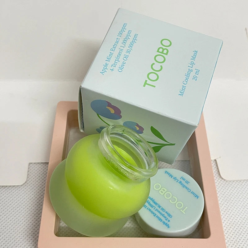 TOCOBO Vita Glazed Lip Mask – Máscara Labial Noturna Vegana com PHA para Lábios Secos e Rachados