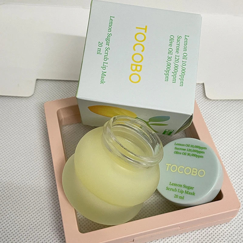 TOCOBO Vita Glazed Lip Mask – Máscara Labial Noturna Vegana com PHA para Lábios Secos e Rachados