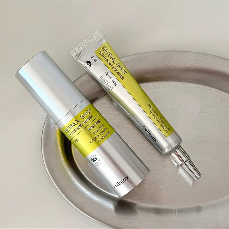 Kit Duo Celimax The Vita A Retinal Shot Tightening Booster 0,1% + Sérum Firmador The Vita A Retinol Shot com e Peptídeos - Anti Sinais, Rugas e Clareador