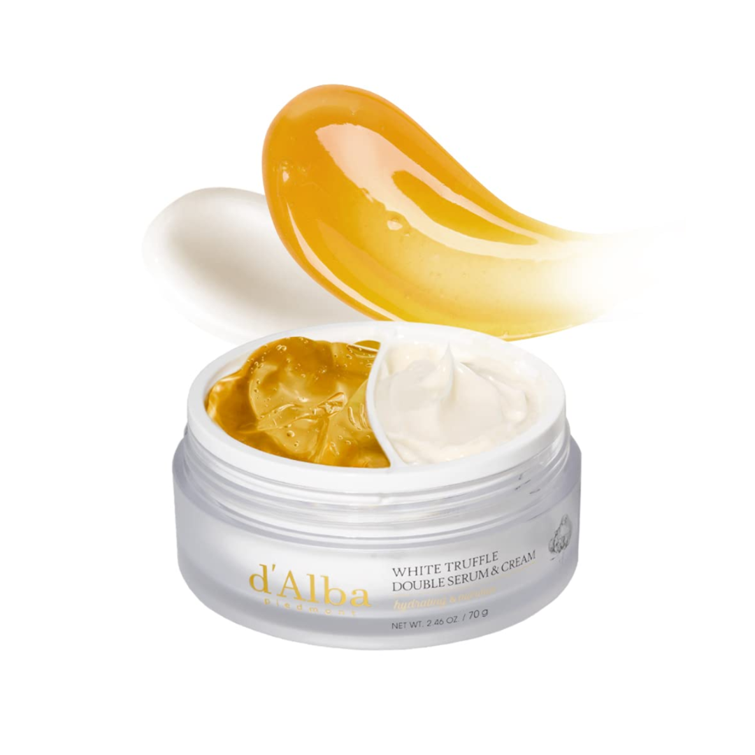 d’Alba White Truffle Double Serum & Cream 2 em 1 com Trufa Branca, Ceramida e Colágeno Vegano – 70 g