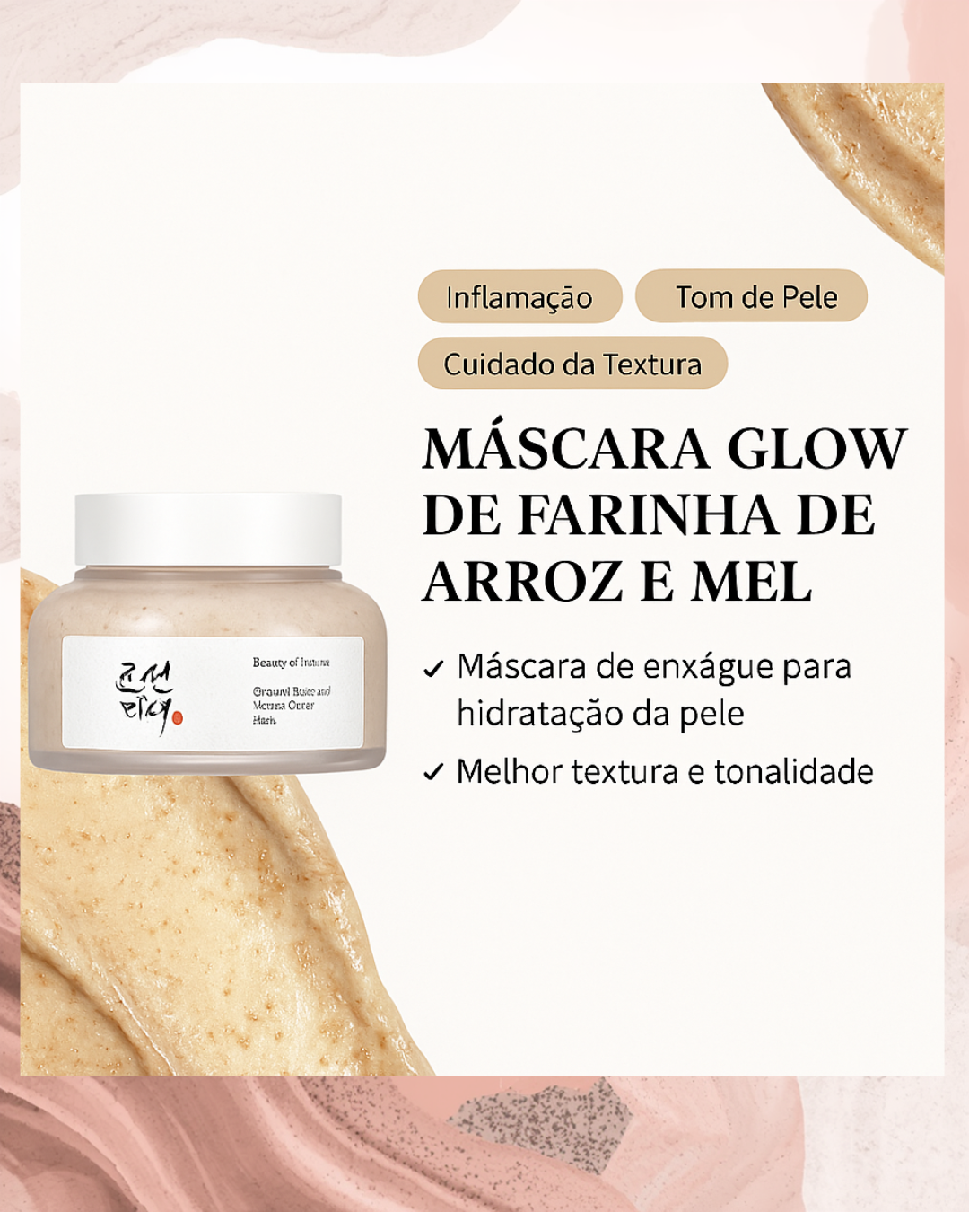 Beauty of Joseon Máscara Facial de Arroz e Mel Glow Mask - Pele Macia e Radiante