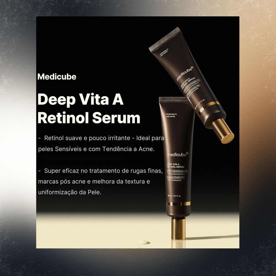 Sérum Facial Revitalizante Profundo com Bakuchiol e Retinol Medicube - Linhas Finas e Sinais de Acne