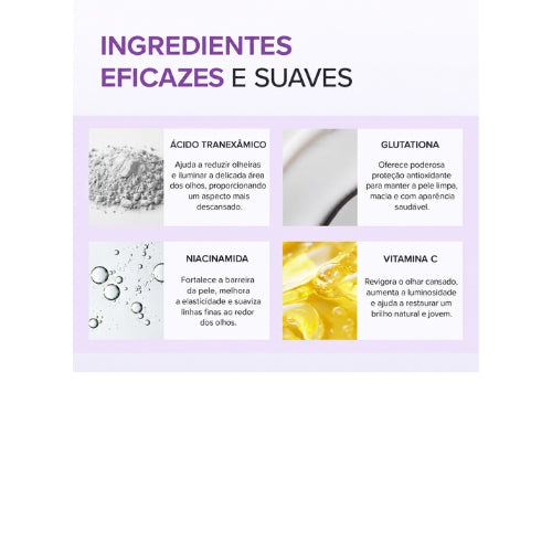 Creme para Área dos Olhos Mary&May Ácido Tranexâmico e Glutationa 30 g Creme para Olheiras e Tom Irregular com Niacinamida