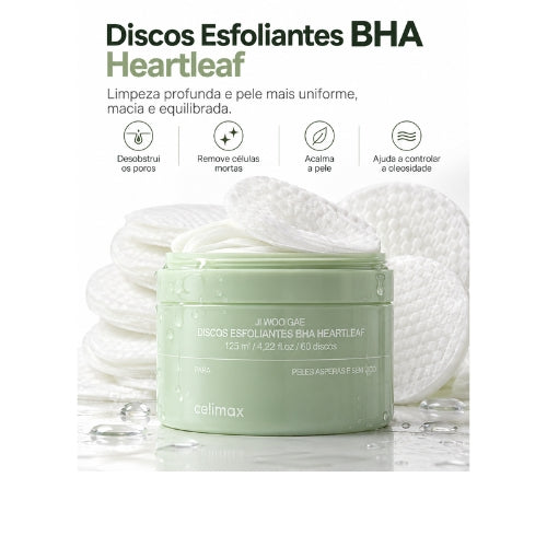 Discos Celimax para Poros e Manchas Escuras 80 Unidades Toner Pads com Niacinamida, Ácido Tranexâmico e Ácido Hialurônico