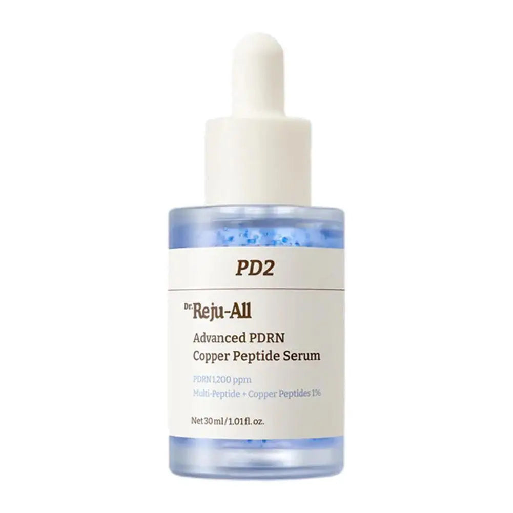 Sérum Facial Dr.Reju-All PD2 PDRN com Peptídeos de Cobre 30ml, Essência em Cápsulas Azuis Micro, Hidratação Profunda, Reparação da Barreira Cutânea, Iluminação da Pele