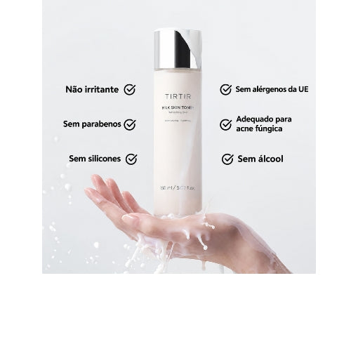 TIRTIR Tônico Facial de Arroz e Leite com NTIRTIR Tônico Facial de Arroz e Leite com Niacinamida e Ceramidas – Hidratação Profunda e Barreira Cutâneaiacinamida e Ceramidas – Hidratação Profunda e Barreira Cutânea