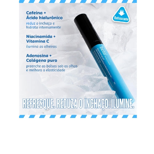 Belif Aqua Bomb Cooling Eye Gel – Gel para Olhos com Cafeína, Ácido Hialurônico, Niacinamida e Vitamina C