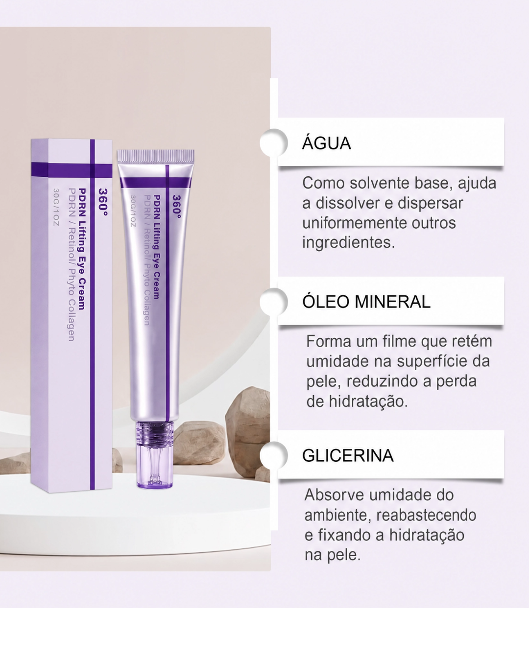 Creme para os Olhos Centellian 24 PDRN Retinol,  Anti-Envelhecimento, Lifting e Firmador, Sérum de Colágeno, Removedor de Olheiras e Inchaço