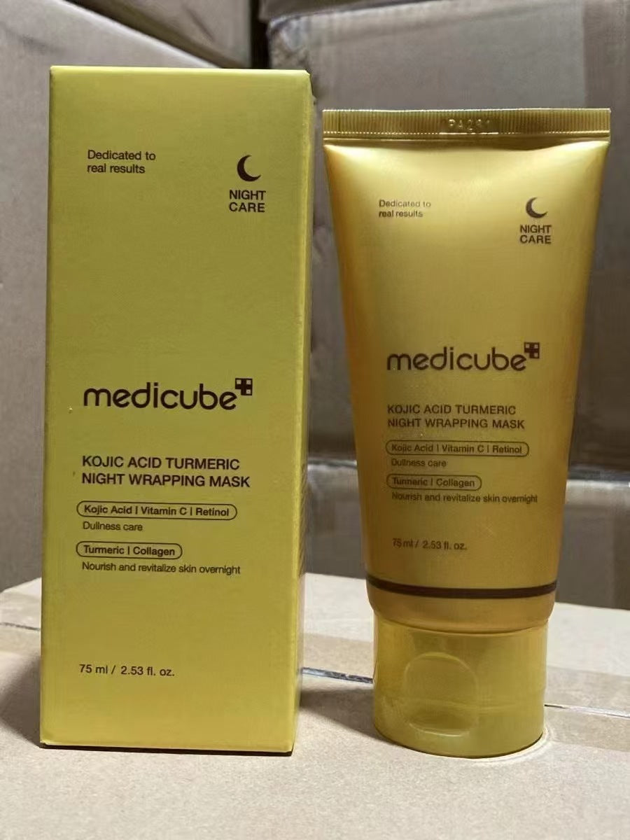 Máscara Noturna Peel Off de Cúrcuma Medicube | Com Colágeno para Glow Intenso, Elasticidade e Hidratação Profunda da Pele – Skincare Coreano