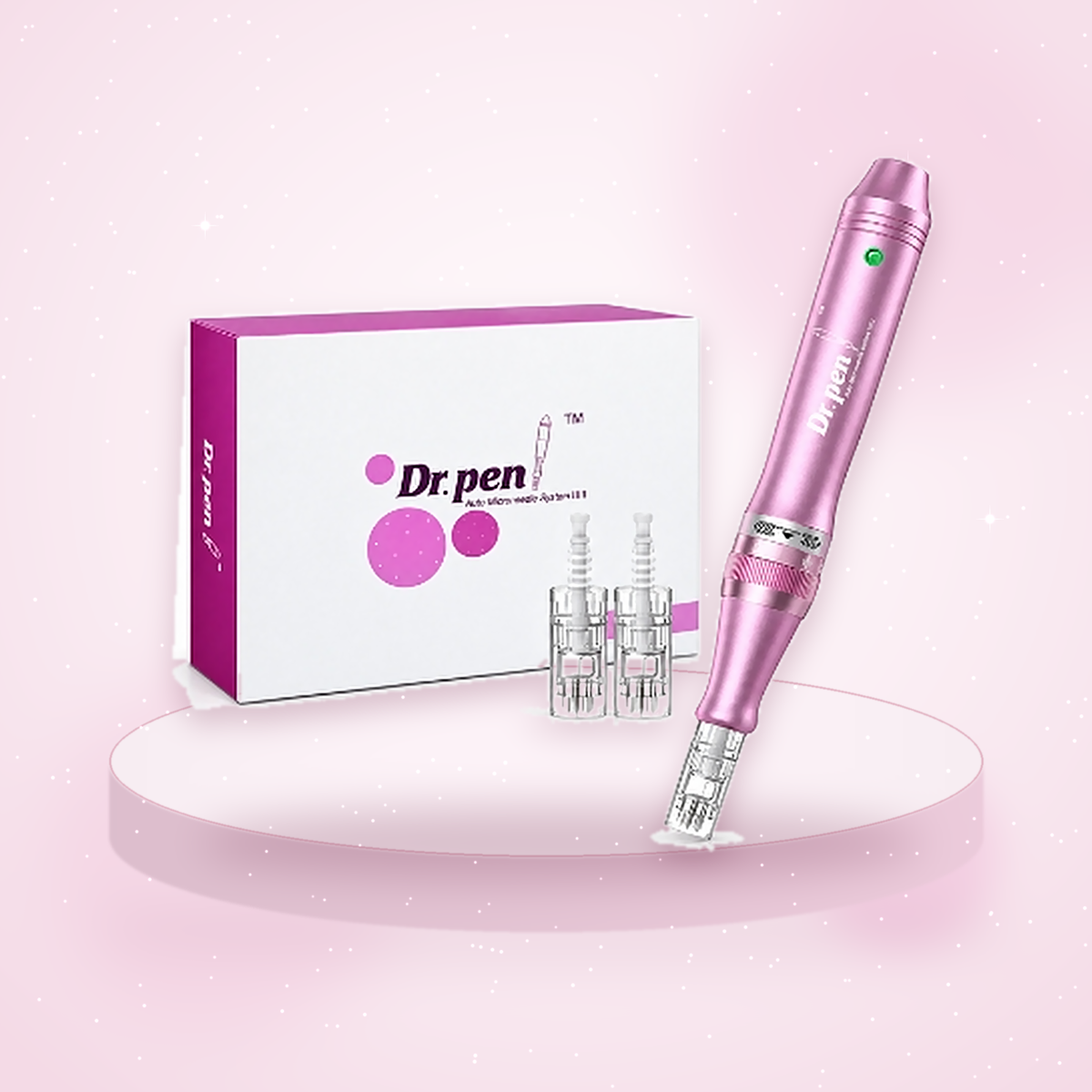 Caneta de Microagulhamento Dr.Pen M7-C com Fio, Profundidade Ajustável até 2,5 mm, 5 Velocidades e Cartucho de 12 Agulhas