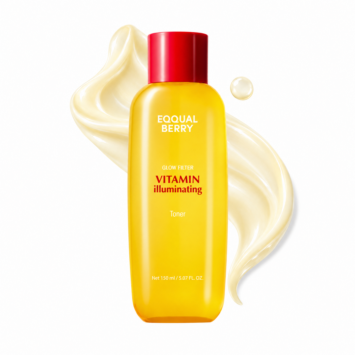 EQQUALBERRY Tônico Iluminador e Clareador com Vitamina C e Niacinamida 3% – Rosto e Corpo