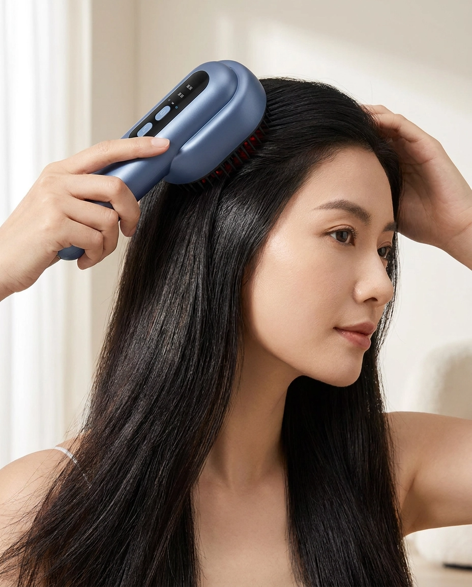 Escova massageadora elétrico para couro cabeludo – Pente de névoa vibratória para crescimento e cuidado do cabelo
