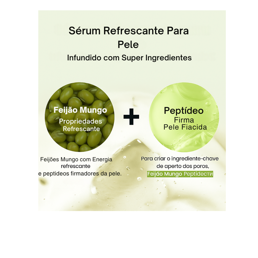 Sérum Firmador Beplain Mung Bean 50ml | Redução de Poros, Hidratação em Gel Aquoso e Calmante com Feijão Mungo