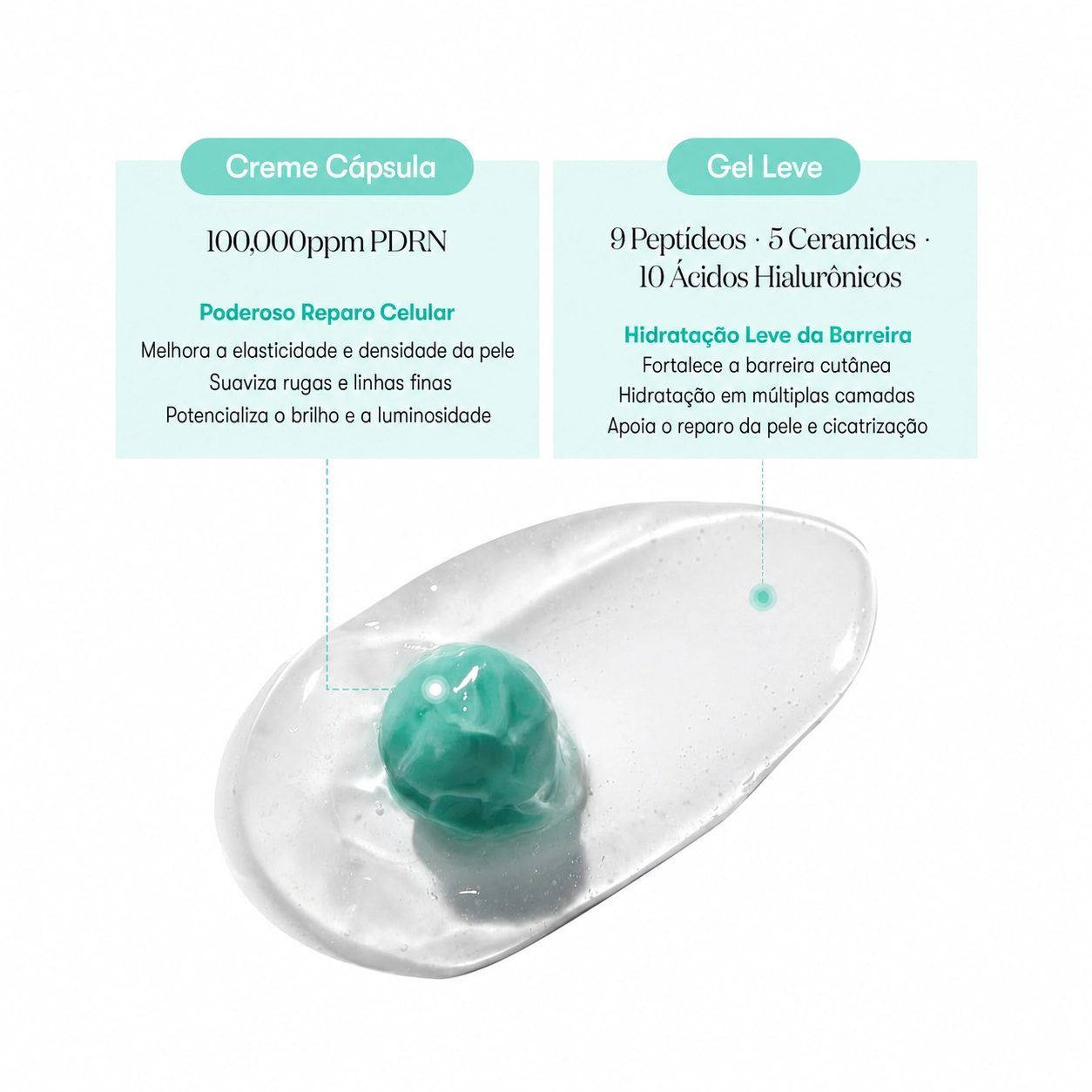 VT PDRN Capsule Cream 100 com Complexo PDRN, 10 Formas de Ácido Hialurônico e 9 Peptídeos – 50 ml