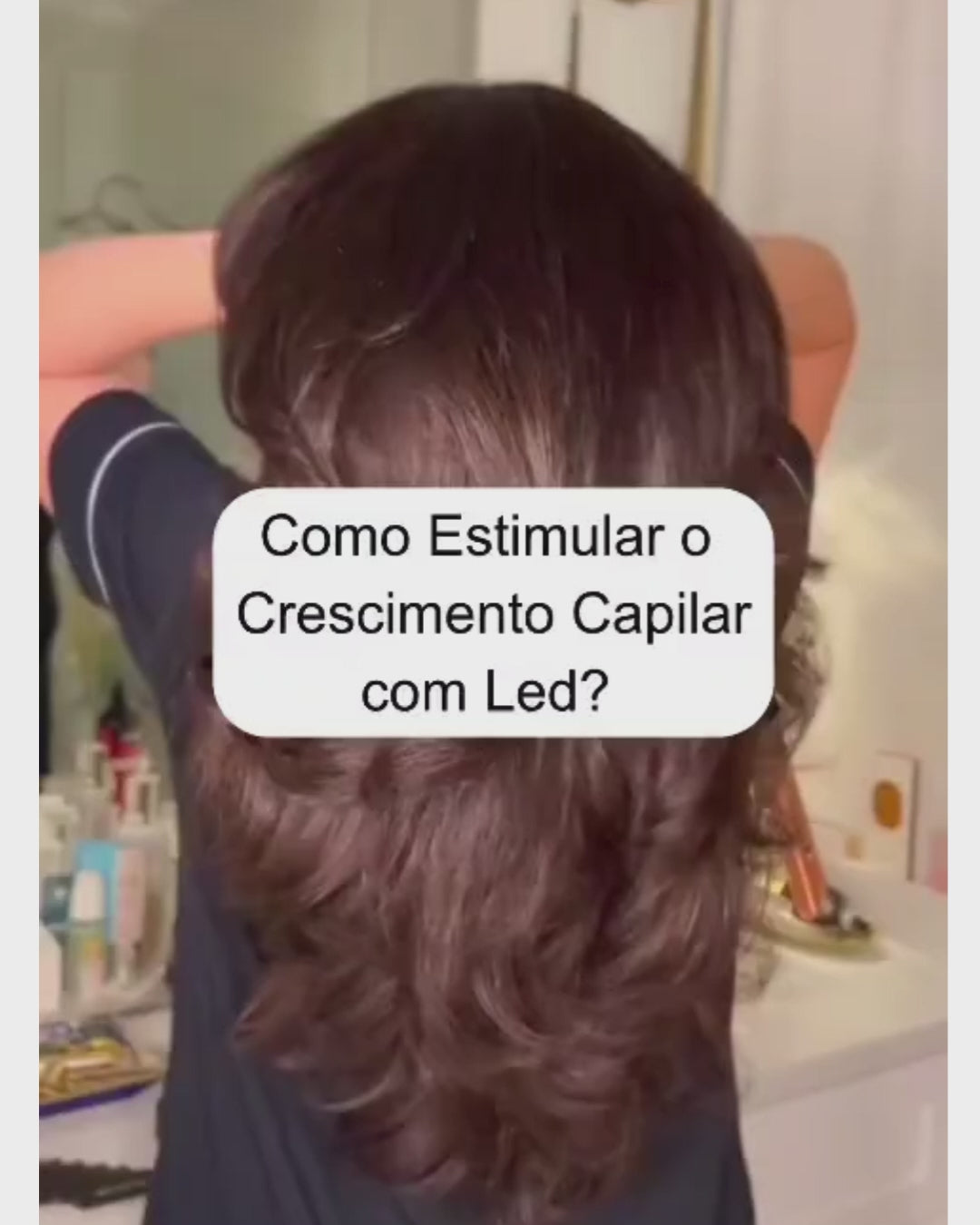 Escova Massageadora Capilar com LED 4 em 1 e Serum Principia para Estimulo de Crescimento e Fortalecimento dos Cabelos