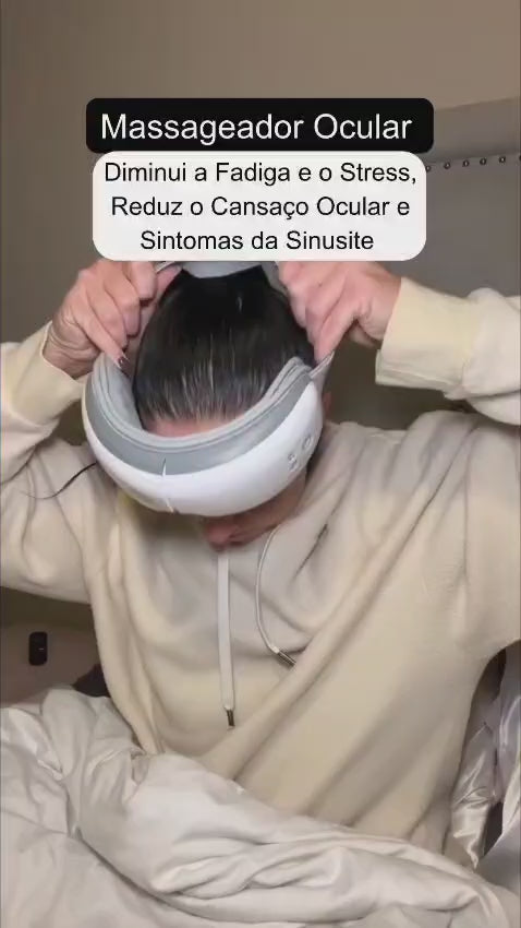 Máscara Massageadora de Olhos Com Aquecimento, Airbag Musical Para Relaxamento