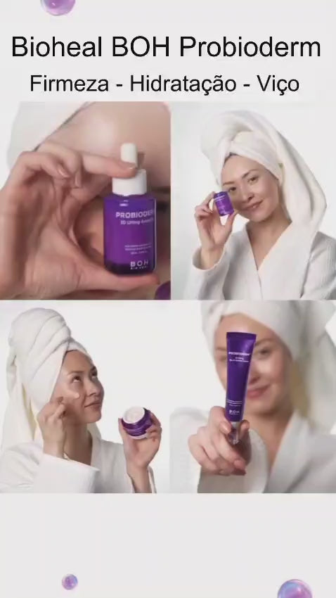 Kit Bioheal BOH Probioderm™ com Tônico, Sérum e Creme Lifting 3D para Hidratação, Firmeza e Luminosidade