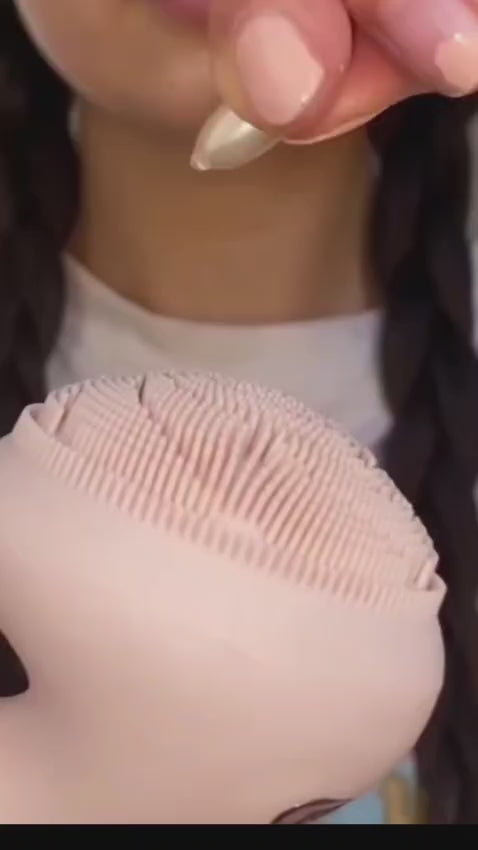 Escova de Limpeza e Esfoliação Facial Sônica À Prova D'água Flower Cleanser - Pele Radiante